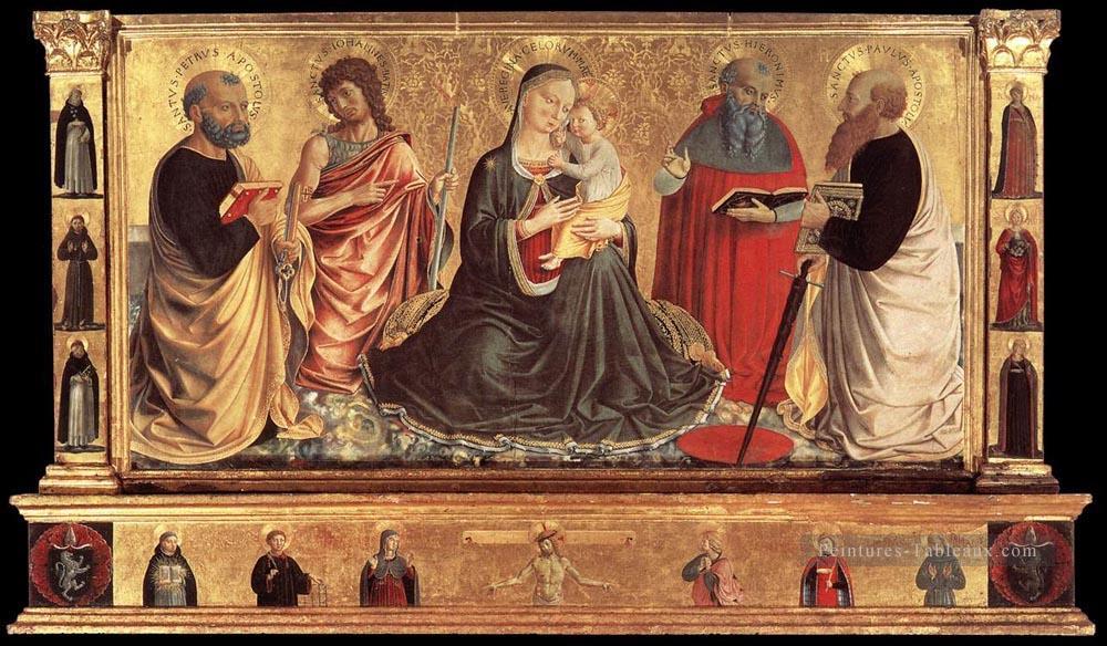 Vierge à l’Enfant avec Saints Jean Baptiste Peter Jerome et Paul Benozzo Gozzoli Peintures à l'huile
